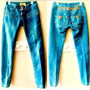 MECCA JEANS AZTEC DETAIL SIZE 3/4